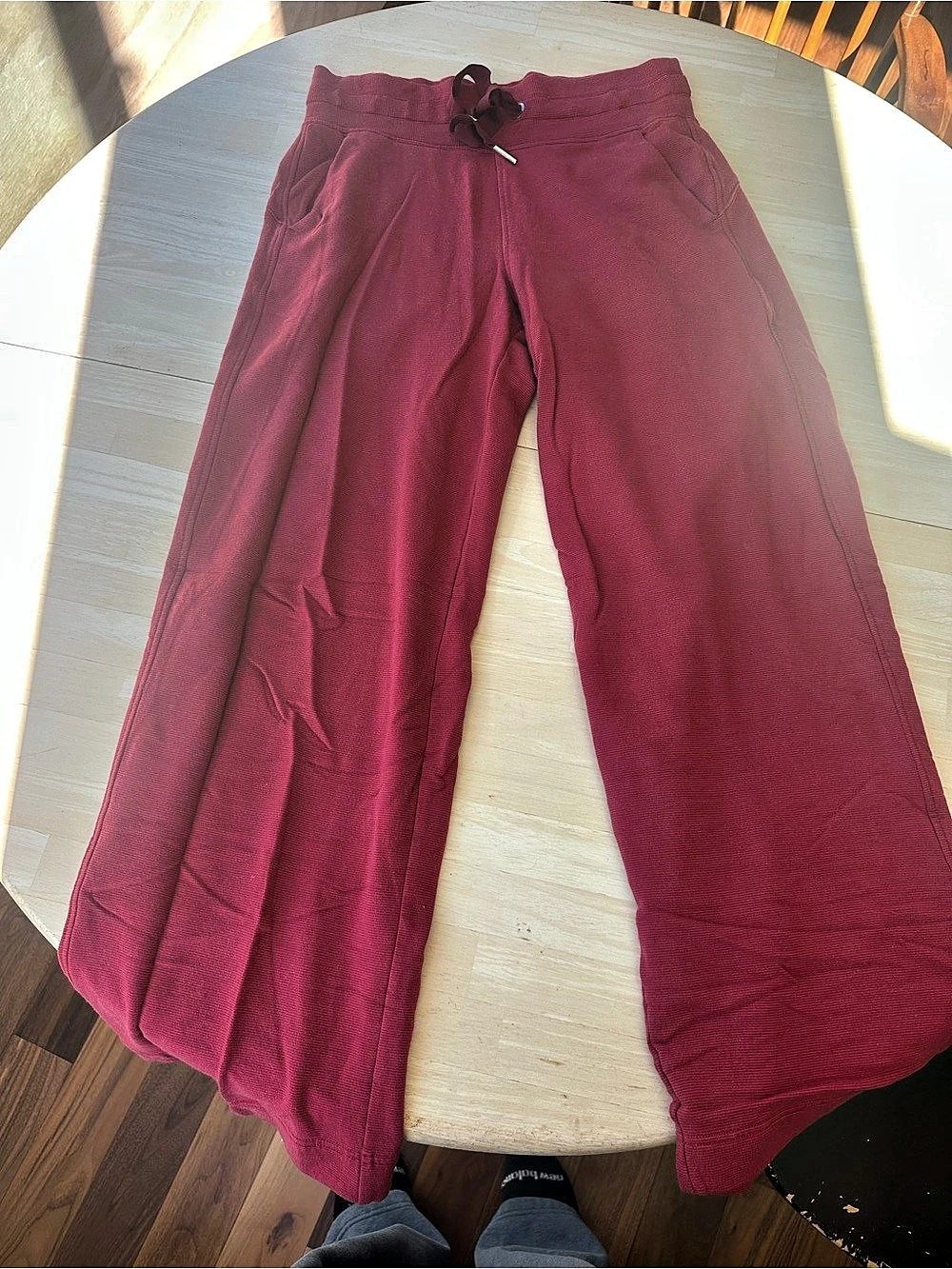 Athleta Balance Printed Pant Wide Leg Pants Red Small